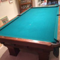 Antique Pool Table And Accessories